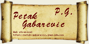 Petak Gabarević vizit kartica